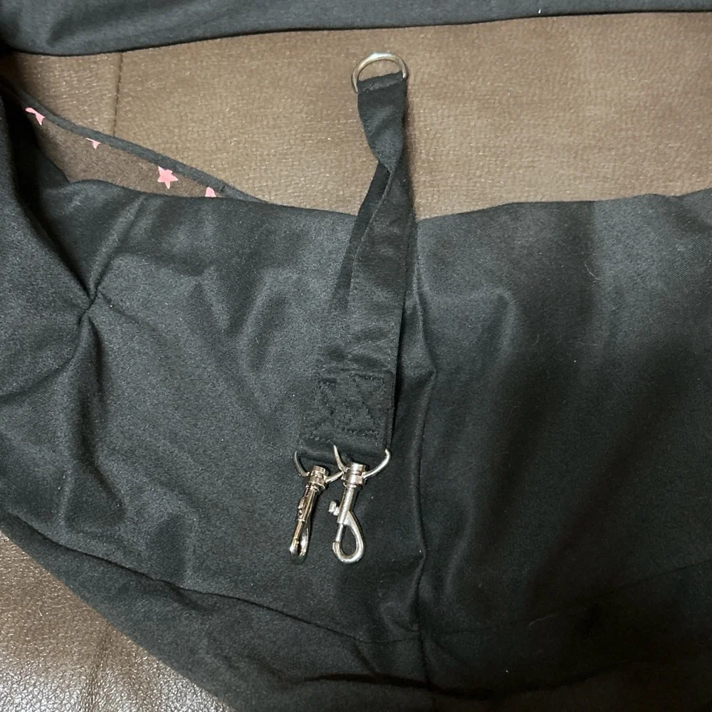 Unisex FurryFido Pet Carrier Black Pink Star One Size